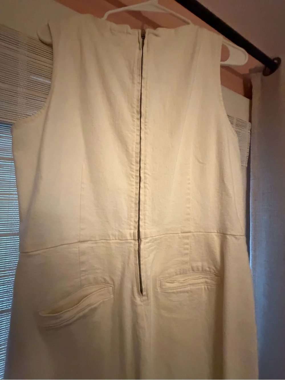 J. Crew Cream V-Neck Sleeveless Cotton Tunic